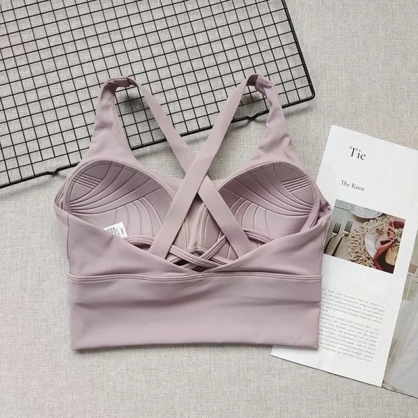 حمالة صدر رياضية مقاومة للصدمات للتمارين عالية الكثافة، كوب شامل، للجري، مجمعة، يوغا، جميلة للظهر وقابلة للتنفس للنساء