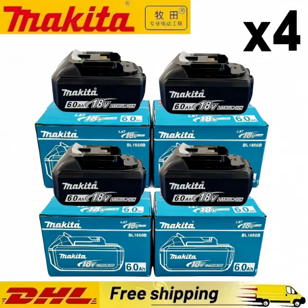 makita 18v battery Genuine 18V Makita 6Ah Makita Battery BL1840 BL1830B BL1850B BL1850 BL1860 BL1815 Replacement Lithium Battery