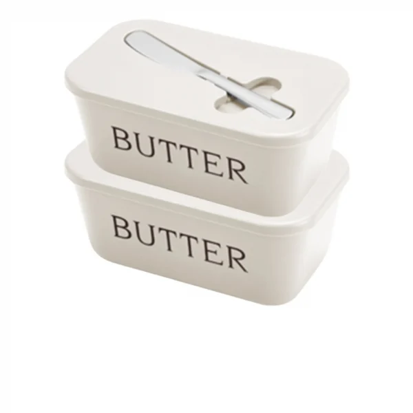 صندوق حاوية الزبدة مع سكين بسيط، صندوق تخزين مختوم للمطاعم، صندوق الجبن مع سكين تقطيع الزبدة، طبق الزبدة، أدوات المائدة