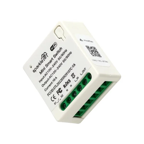 المسألة 16A واي فاي مفتاح ذكي صغير تمرير من خلال قطع الاتصال المزدوج منافذ التحكم عن بعد مؤقت تحكم عن بعد العمل مع HomeKit اليكسا