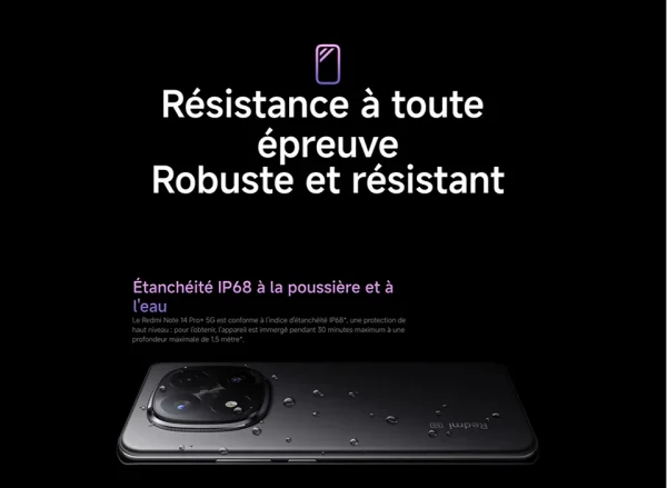 Xiaomi Redmi Note 14 Pro Plus 5G، NFC، Snapdragon®7s Gen 3، شاشة AMOLED 1,5K بوصة، 120 هرتز، كاميرا 200 ميجابكسل، بطارية 5110 مللي أمبير، الشاحن غير متضمن