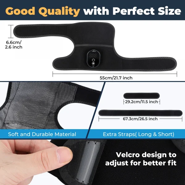 اللاسلكية ساخنة جهاز تدليك الركب منصات هدفين الكتف دعامة كوع العضلات التفاف 6 مستويات ضغط ساخن تقليل الإجهاد صحة المفاصل