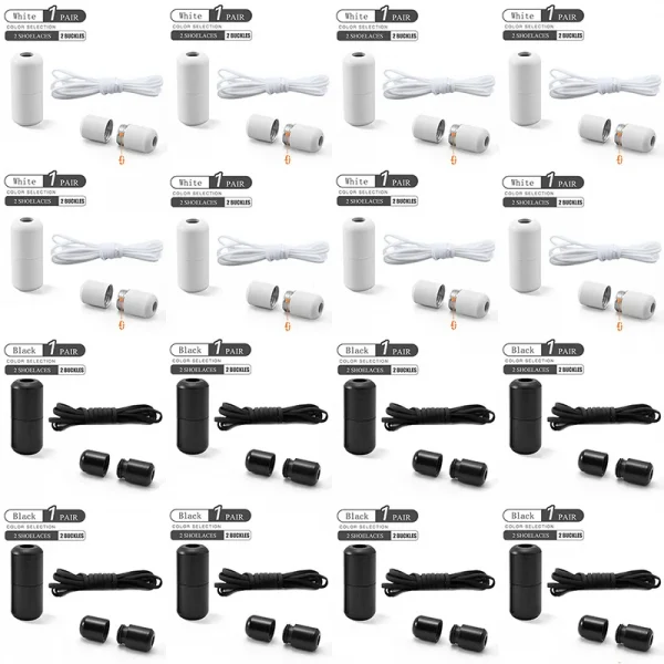 Elastic No Tie Shoelaces Semicircle Shoe Laces For Kids and Adult Sneakers Shoelace Quick Lazy Metal Lock Laces Shoe Strings