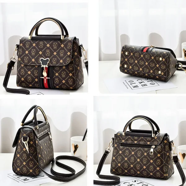 حقيبة كتف جديدة للنساء حقيبة حمل فاخرة حقيبة يد نسائية حقائب يد جلدية مطبوعة مشبك كتف واحد حقيبة ممتدة