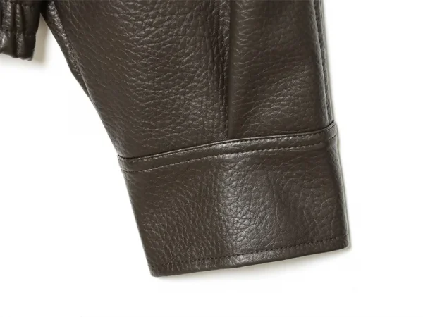 سترة نسائية لخريف 2025 جديدة باللون الأسود بأكمام طويلة من الجلد الصناعي بتصميم دراجة نارية