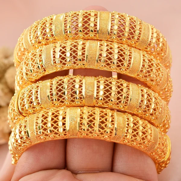 24k دبي الذهب اللون أساور للنساء دبي العروس