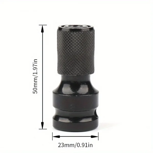 1 قطعة تأثير وجع لمحول الحفر 1/2 إلى 1/4 عرافة محول المقبس تمديد بت حامل للمفتاح الكهربائي والأدوات الكهربائية