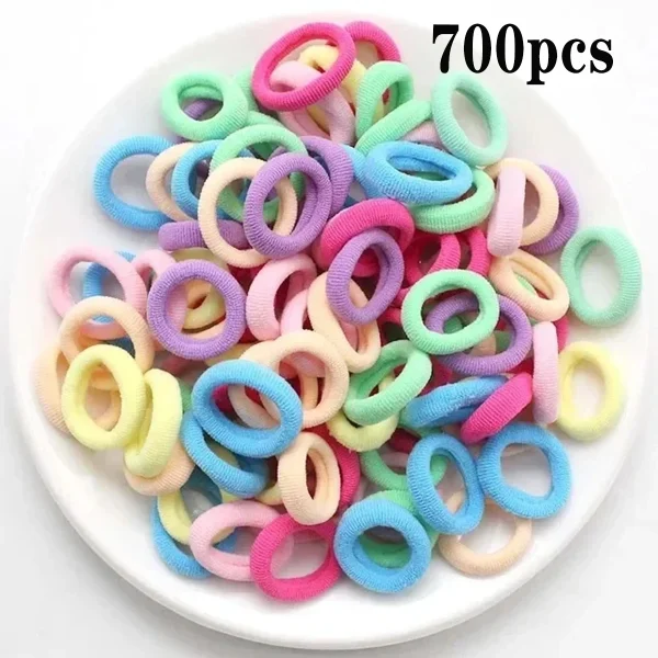 200 قطعة النساء الفتيات الملونة النايلون مرونة العصابات الشعر ذيل حصان عقد الشعر الصغيرة التعادل الأربطة المطاطية Scrunchie إكسسوارات الشعر
