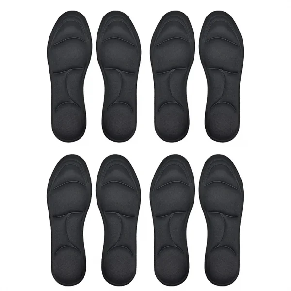 4 قطع نعال إسفنجية للتدليك 5D سميكة قابلة للتنفس توسيد مريح مناسب لنعال الكعب العالي