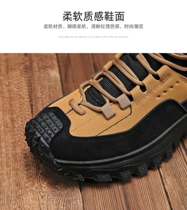 جديد الرجال عالية الجودة ماركة الأحذية الجلدية سلامة العمل الأحذية