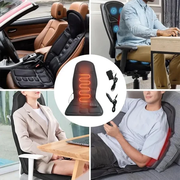 الكهربائية الظهر مدلك الأشعة تحت الحمراء تدليك كامل الجسم وسادة كرسي الشتاء المنزلية وسادة ساخنة مقعد السيارة غطاء الوسادة العالمي