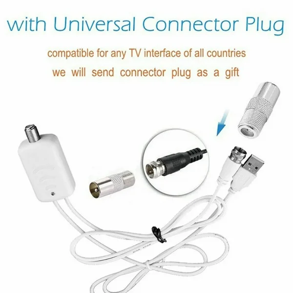 4K مكاسب عالية HD TV DTV Box هوائي التلفزيون الرقمي الاتحاد الأوروبي التوصيل 5000 ميل الداعم نشط داخلي هوائي HD تصميم مسطح