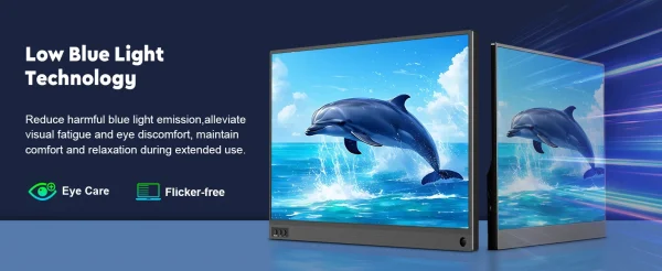 أمودو 15.6 بوصة شاشة محمولة 1920x1080P تمديد عرض IPS لوحة ال سي دي الثقب حامل VESA USBC Mini HDMI شاشة الهاتف المحمول