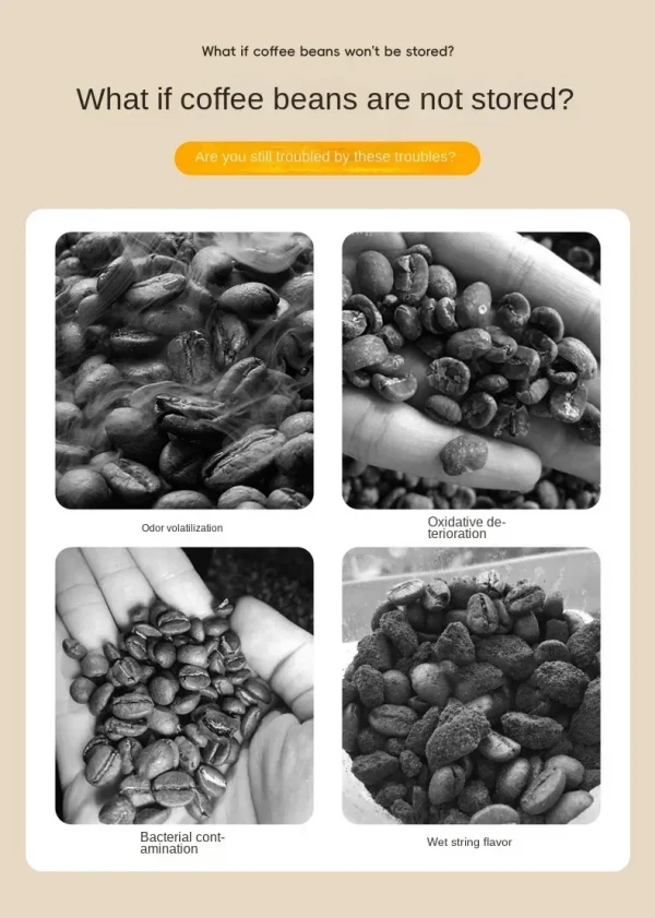 وعاء قهوة بغطاء أسود متعدد السعة، وعاء تخزين يدوي مقاوم للرطوبة، إبريق شاي زجاجي للمطبخ، وعاء تخزين حبوب القهوة، جرة محكمة الغلق