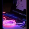 Fast Charging RGB Cable 100W Breathing Light 66W Type C USB C Data Cable for iPhone Samsung Huawei 30W Quick Charge for Xiaomi