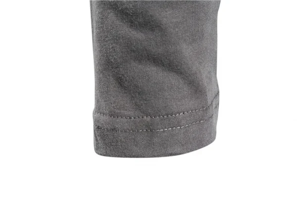 قميص رجالي بأكمام طويلة من القطن 100% لون سادة، ربيع، كاجوال للرجال، تيشيرتات عالية الجودة، قمم رجالية كلاسيكية، تيشيرتات رجالية