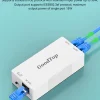 GoodTop 2 Port 100M POE Extender 1 to 2 PoE Repeater IEEE802.3af/at 4KV Lighting Protection Plug&Play 48V 30W for POE Camera