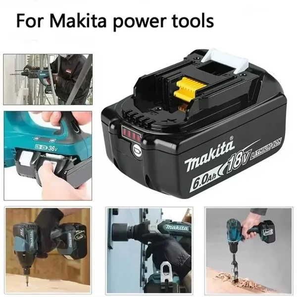 makita 18v battery Genuine 18V Makita 6Ah Makita Battery BL1840 BL1830B BL1850B BL1850 BL1860 BL1815 Replacement Lithium Battery