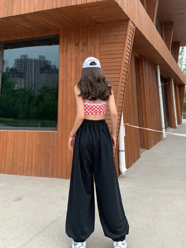 بنطال نسائي على الطراز الأوروبي الأمريكي خصر عالي بتصميم رباط كاجوال بنطال نسائي جديد ربيع وصيف 2024 بنطال Y2K