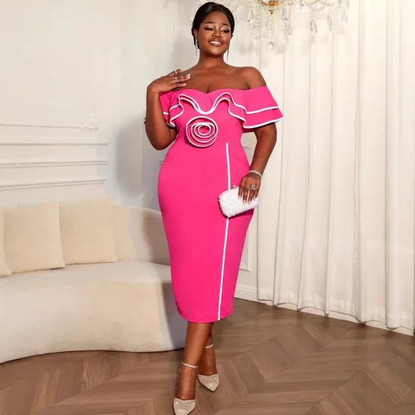 فساتين أفريقية للنساء أنيقة للربيع والصيف فستان داشيكي متوسط الطول بأكمام قصيرة للسيدات للسهرة الملابس الأفريقية التقليدية 2026