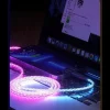 Fast Charging RGB Cable 100W Breathing Light 66W Type C USB C Data Cable for iPhone Samsung Huawei 30W Quick Charge for Xiaomi
