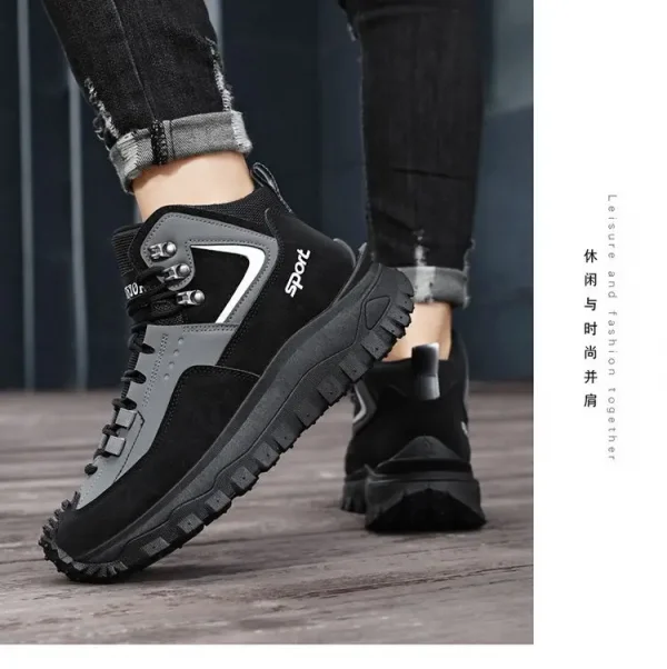 جديد الرجال عالية الجودة ماركة الأحذية الجلدية سلامة العمل الأحذية