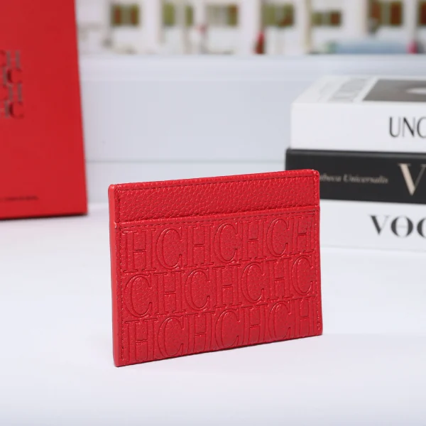 حامل بطاقات جديد من CH بنقش، محفظة بطاقة ائتمان رفيعة وبسيطة للنساء والرجال، حقيبة بطاقات هوية محمولة مع فتحات متعددة