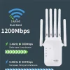 Kebidumei 1200/300Mbps واي فاي مكرر مكبر للصوت 2.4G 5G شبكة المتوسع المدى موسع إشارة WiFi الداعم لاسلكي واي فاي راوتر