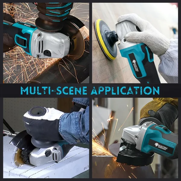 125/100 مللي متر فرش زاوية طاحونة تلميع آلة القطع اللاسلكي زاوية طاحونة أداة لماكيتا 18 فولت بطارية دبوس