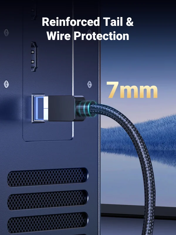 كابل إيثرنت UGREEN CAT 8 عالي السرعة مضفر 40 جيجابت في الثانية 2000 ميجاهرتز لشبكة Lan سلك RJ45 محمي داخلي لجهاز التوجيه PC PS5 مودم Xbox