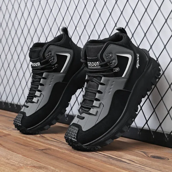 جديد الرجال عالية الجودة ماركة الأحذية الجلدية سلامة العمل الأحذية