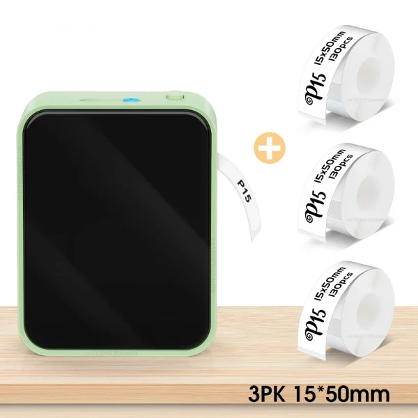 سماعة لاسلكية تعمل بالبلوتوث طابعة ملصقات طابعة حرارية محمولة Marklife P15 آلة وضع العلامات بدون حبر صانع الملصقات الصغيرة P15 ملصق