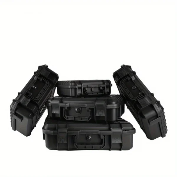 صندوق أدوات حقيبة حمل صلب مقاوم للماء مع صندوق تخزين إسفنجي مقطوع مسبقًا وواقي أمان منظم صندوق الأجهزة مقاوم للصدمات