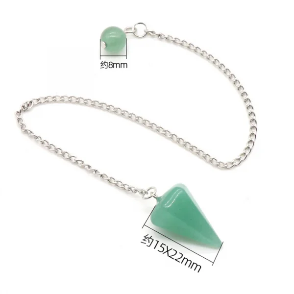 الحجر الطبيعي الكوارتز العقيق قلادة الريكي شفاء مخروط جمشت سحر البندول المعلقات ل العرافة داوسينغ بلورات الريكي