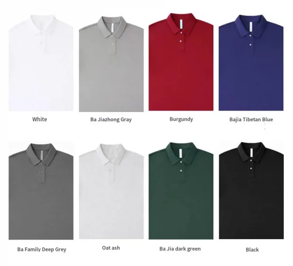 275 جرامًا من القطن الخالص بلون فضفاض قصير الأكمام قميص بولو قم بتخصيص تصميم نص الصورة الخاص بك للنساء والرجال