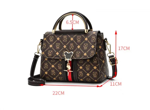 حقيبة كتف جديدة للنساء حقيبة حمل فاخرة حقيبة يد نسائية حقائب يد جلدية مطبوعة مشبك كتف واحد حقيبة ممتدة