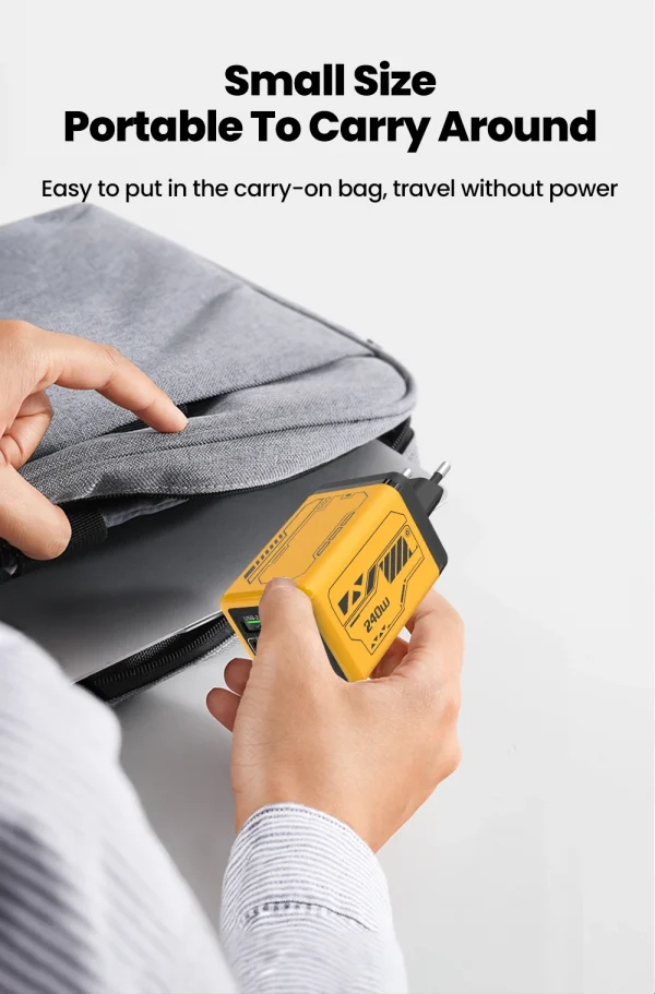 240 واط 6 منافذ 4USB + 2 نوع C شحن سريع للغاية شاحن الهاتف المحمول USB3.0 PD3.0 الاتحاد الأوروبي/المملكة المتحدة/الولايات المتحدة شاحن آيفون 17 16 سامسونج POCO