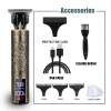 جديد! ماكينة تشذيب الشعر الكهربائية T9/ملحقات |  ماكينة حلاقة احترافية بمنفذ USB |  ماكينة قص الشعر الأصلع مقاس 0 مم، محمولة لحلاقة الشعر المنزلية للرجال