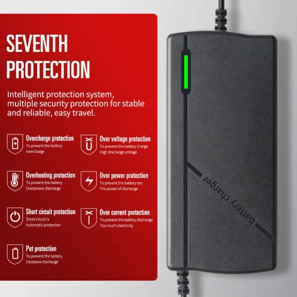 36 فولت 48 فولت 60 فولت 72 فولت شاحن 2A 3A 5A بطارية ليثيوم حزمة 42 54.6 67.2 84 فولت 10 13 16 20 ثانية تيار مستمر الاتحاد الأوروبي الذكية ذكي شحن سريع تهمة