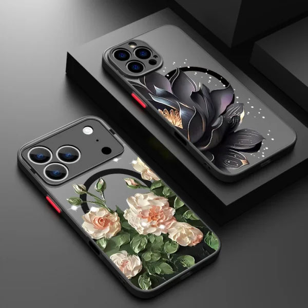 حافظة لهاتف آيفون اير 17 16 15 14 13 برو ماكس 12 برو 16 بلس 16e 11 لهاتف Magsafe مضاد للصدمات