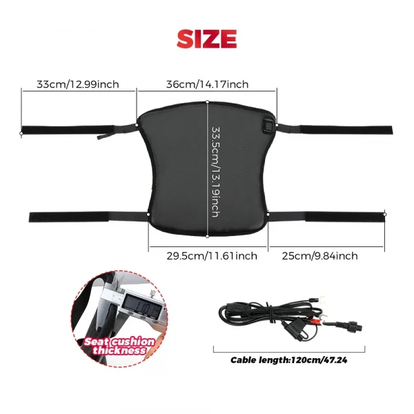 KEMITOUR 12 فولت دراجة نارية ساخنة وسادة مقعد العالمي ل ATV رابتور 700 ل R1200GS F800GS MT07 MT09 غطاء مقعد شتوي أكثر دفئا