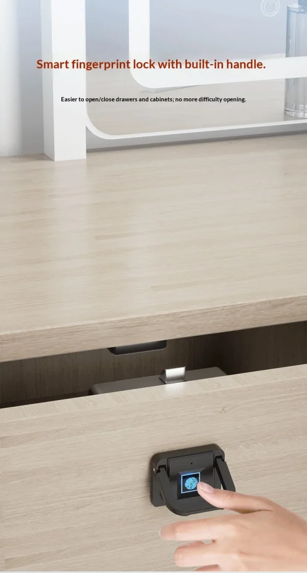 Office Cabinet Fasten Smart Fingerprint Lock Anti-theft Household Drawer Locks Electronic Bedside Secure Eas Install Locker Shut