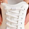 Elastic No Tie Shoelaces Semicircle Shoe Laces For Kids and Adult Sneakers Shoelace Quick Lazy Metal Lock Laces Shoe Strings