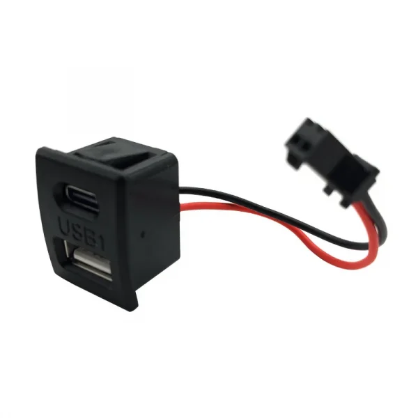 USB female seat type-c double socket usb a female, lamp charging socket power socket with cable connector