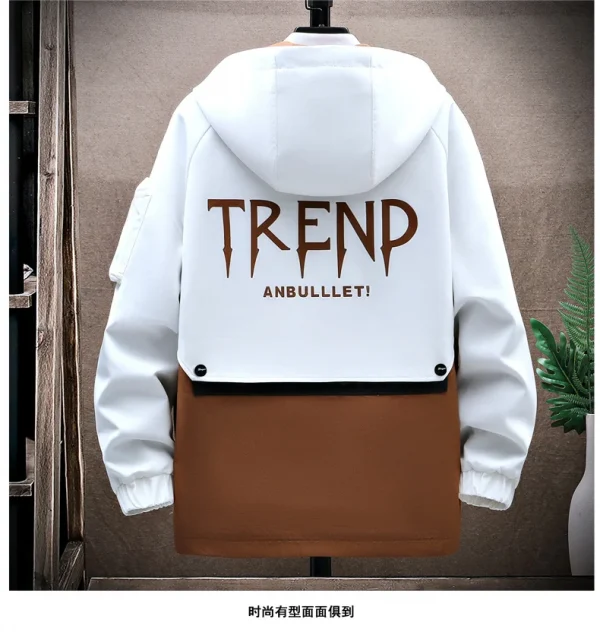 سترة بسحاب عادي مقاومة للرياح 2023 ربيع رجال بغطاء رأس وسترة مطبوعة صيحة هيب هوب أعلى سعر منخفض للرجال