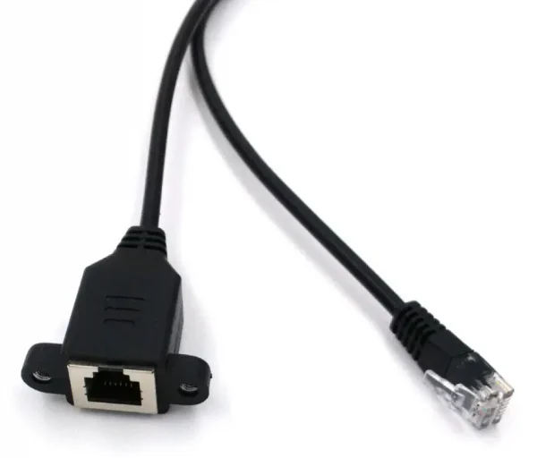 telephone extension cable ,RJ45(8p8c) extension cable RJ12(6P6C) male to female cable with shield brand factory product