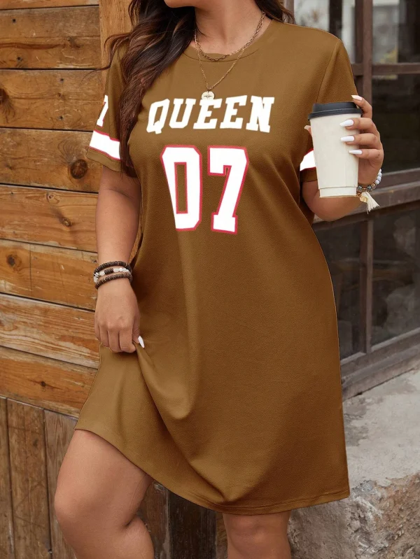 فستان جيرسي صيفي بطباعة إلكترونية عصرية