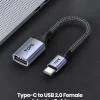 TOPK USB C إلى USB A Dapter OTG كابل نوع C ذكر إلى USB 3.0 2.0 أنثى كابل لمحول ماك بوك برو سامسونج نوع C