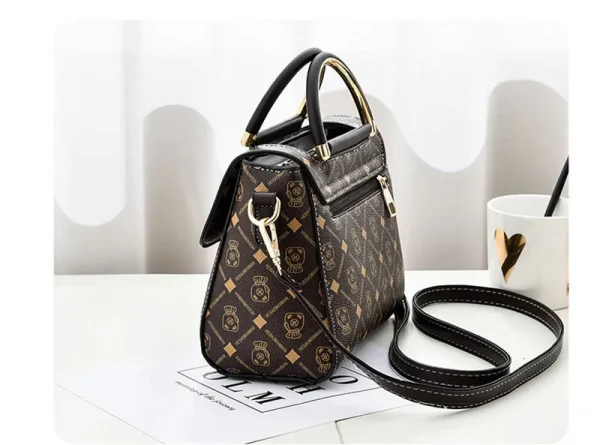 حقيبة كتف جديدة للنساء حقيبة حمل فاخرة حقيبة يد نسائية حقائب يد جلدية مطبوعة مشبك كتف واحد حقيبة ممتدة