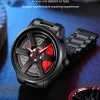 VA VA VOOM Sports Car Watch Fashionable Rotating Dial Stainless Steel Strap 3Bar Waterproof Quartz Movement Watches reloj hombre